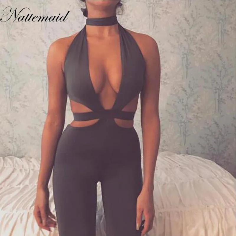 NATTEMAID Bandage Hollow Out Backless Bodysuits Halter Off Shoulder Sleeveless Rompers Catsuit Sexy Club Party Bodycon Jumpsuit
NATTEMAID Bandage Hollow Out Backless Bodysuits Halter Off Shoulder Sleeveless Rompers Catsuit Sexy Club Party Bodycon Jumpsuit