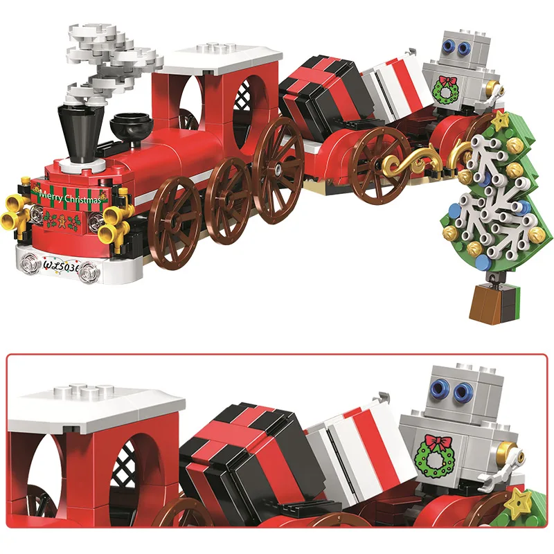 Creators Winter Blocks Station Compatibe Christmas Train Model Building Blocks architecture Toy for children
Creators Winter Blocks Station Compatibe Christmas Train Model Building Blocks architecture Toy for children
