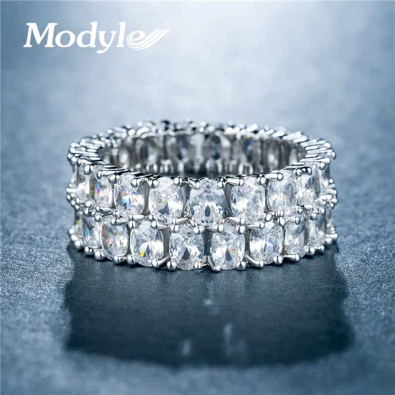 Modyle New Brand 3 Colors Double Row Zircon full Ring Silver Color Woman Jewelry Hot Sale
Modyle New Brand 3 Colors Double Row Zircon full Ring Silver Color Woman Jewelry Hot Sale