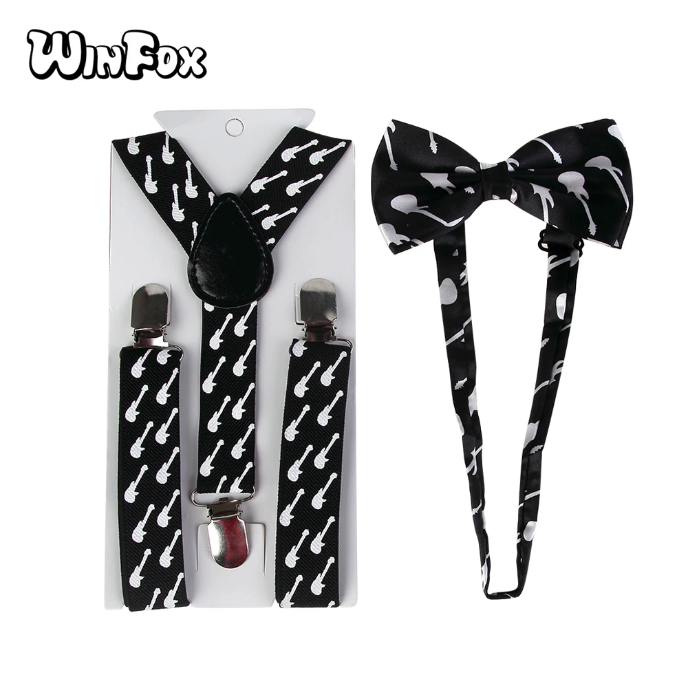 Winfox 2018 New Kids Children Todler Black White Guitar Bowtie Bow Tie And Suspenders Sets For Boys
Winfox 2018 New Kids Children Todler Black White Guitar Bowtie Bow Tie And Suspenders Sets For Boys