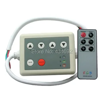 IR Infrared RGB LED Controller with 6-key Remote Control DC12V-24V 12A For RGB LED Light Strip Free Shipping
IR Infrared RGB LED Controller with 6-key Remote Control DC12V-24V 12A For RGB LED Light Strip Free Shipping