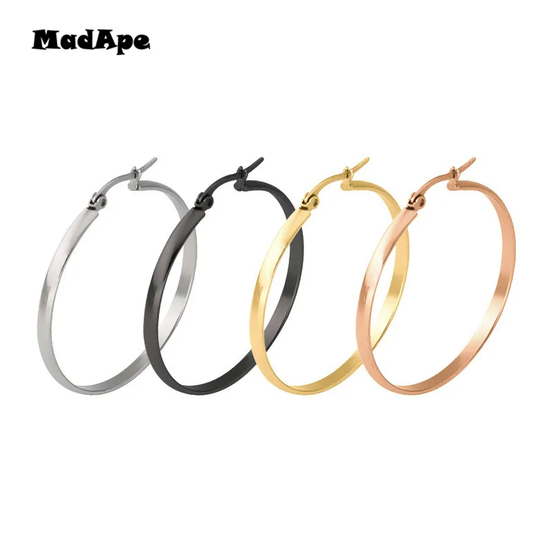 MadApe Anti Allergic Stainless Steel Large Hyperbole Earrings Wide Edge Hoop Earrings Round Circle Earrings Nightclub Jewelry
MadApe Anti Allergic Stainless Steel Large Hyperbole Earrings Wide Edge Hoop Earrings Round Circle Earrings Nightclub Jewelry