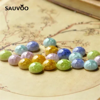 SAUVOO 10pcs Faceted Round Crack Dome Cabochon Beads Ceramic Beads for 6mm Blank Earrings Base Setting Jewelry Findings
SAUVOO 10pcs Faceted Round Crack Dome Cabochon Beads Ceramic Beads for 6mm Blank Earrings Base Setting Jewelry Findings