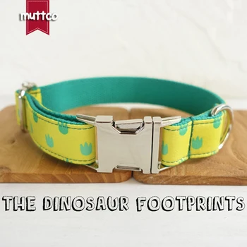 MUTTCO retailing self-design green personalized dog collars handmade collar THE DINOSAUR FOOTPRINTS 5 sizes dog collar UDC052
MUTTCO retailing self-design green personalized dog collars handmade collar THE DINOSAUR FOOTPRINTS 5 sizes dog collar UDC052