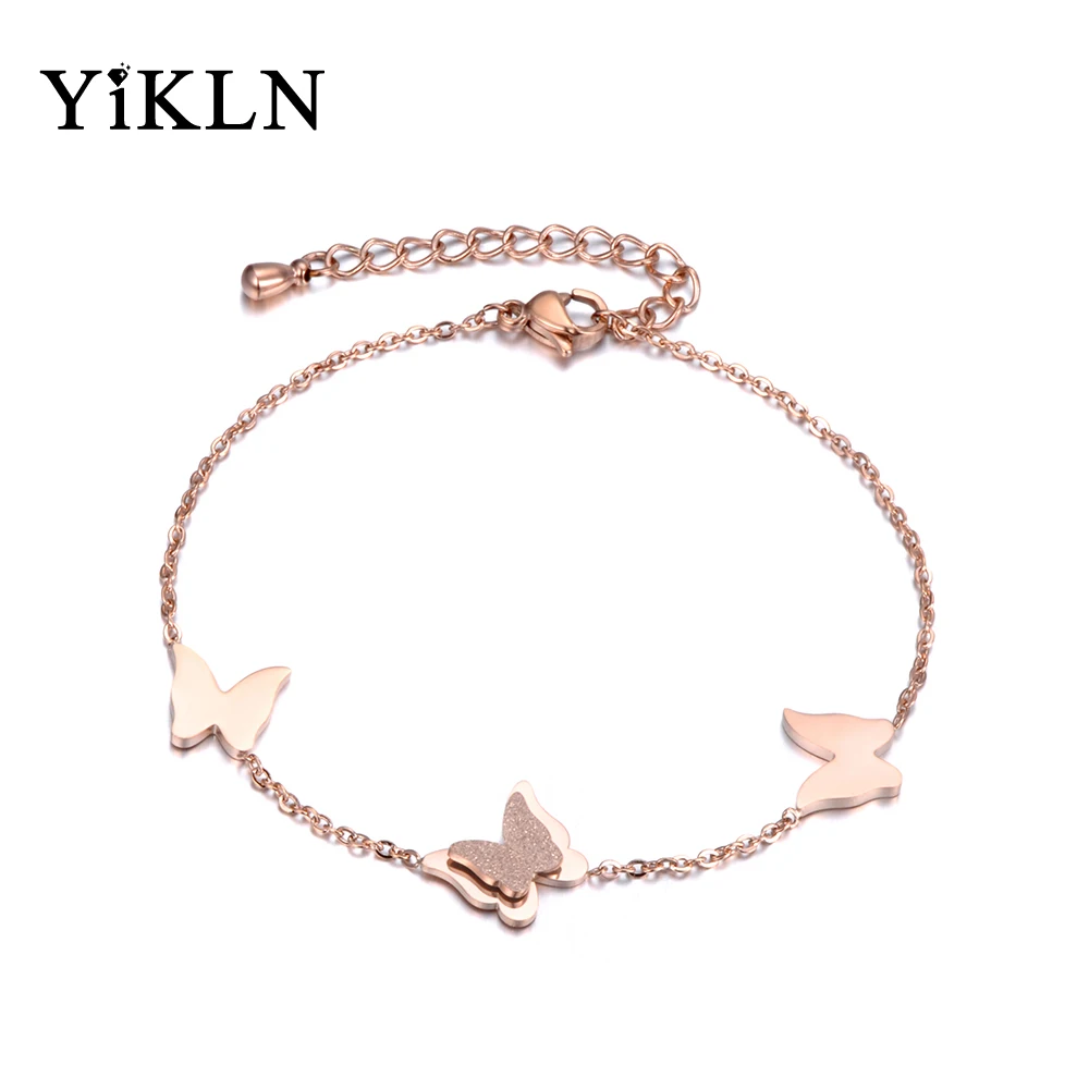 YiKLN Trendy Butterfly Element Stainless Steel Chain & Link Bracelets OL Style Rose Gold Diy Hand Jewelry For Girls YB18182
YiKLN Trendy Butterfly Element Stainless Steel Chain & Link Bracelets OL Style Rose Gold Diy Hand Jewelry For Girls YB18182