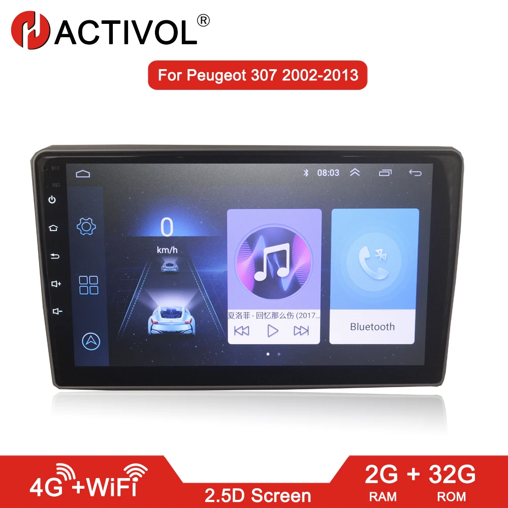 HACTIVOL 2G+32G Android 8.1 Car radio stereo for Peugeot 307 2002-2013 car dvd player gps navi car accessories 4G internet
HACTIVOL 2G+32G Android 8.1 Car radio stereo for Peugeot 307 2002-2013 car dvd player gps navi car accessories 4G internet