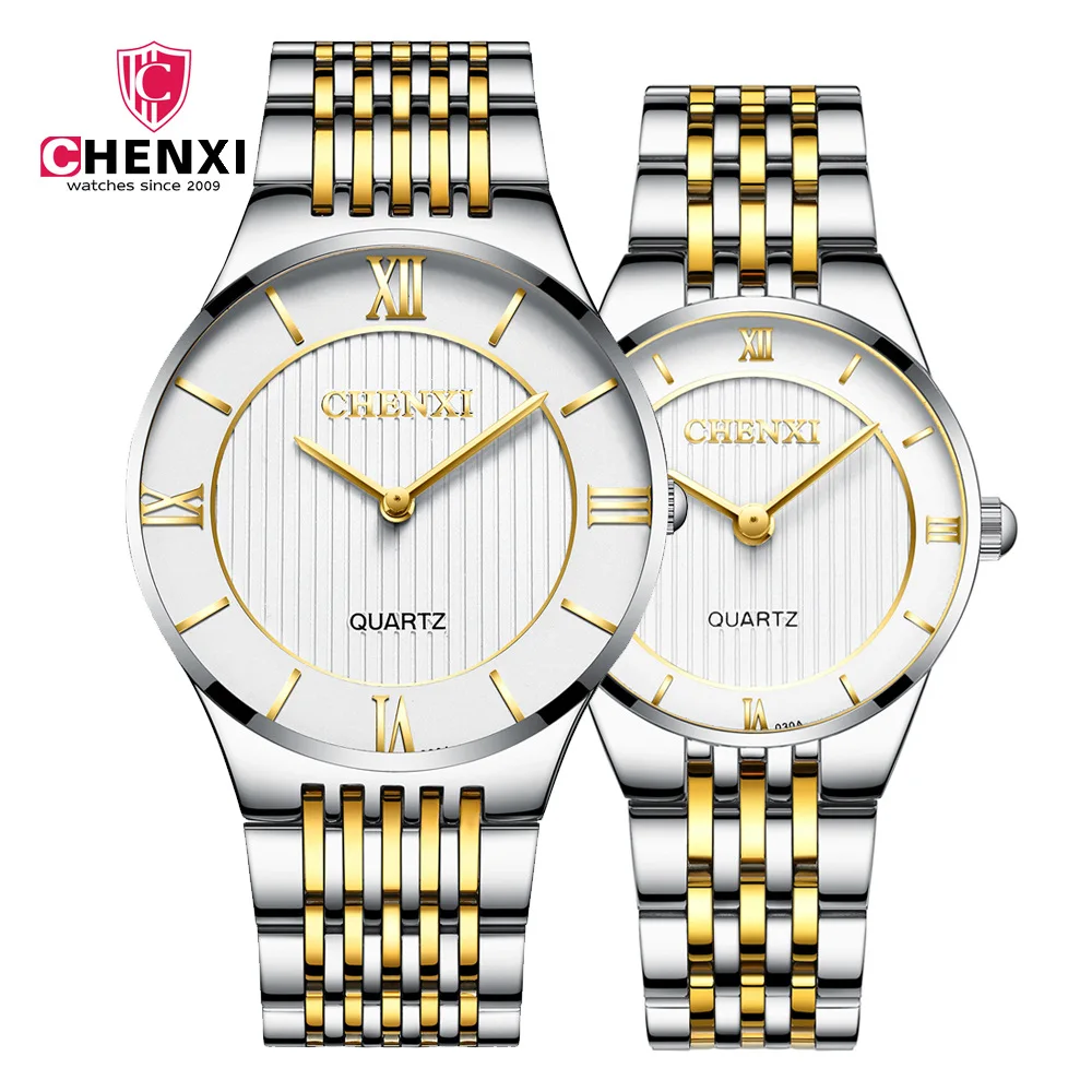 Luxury Brand CHENXI Lover's Watches Minimalism Golden Silver White Stianless Steel Couple Watch Women Men Gift Clascc Clock
Luxury Brand CHENXI Lover's Watches Minimalism Golden Silver White Stianless Steel Couple Watch Women Men Gift Clascc Clock