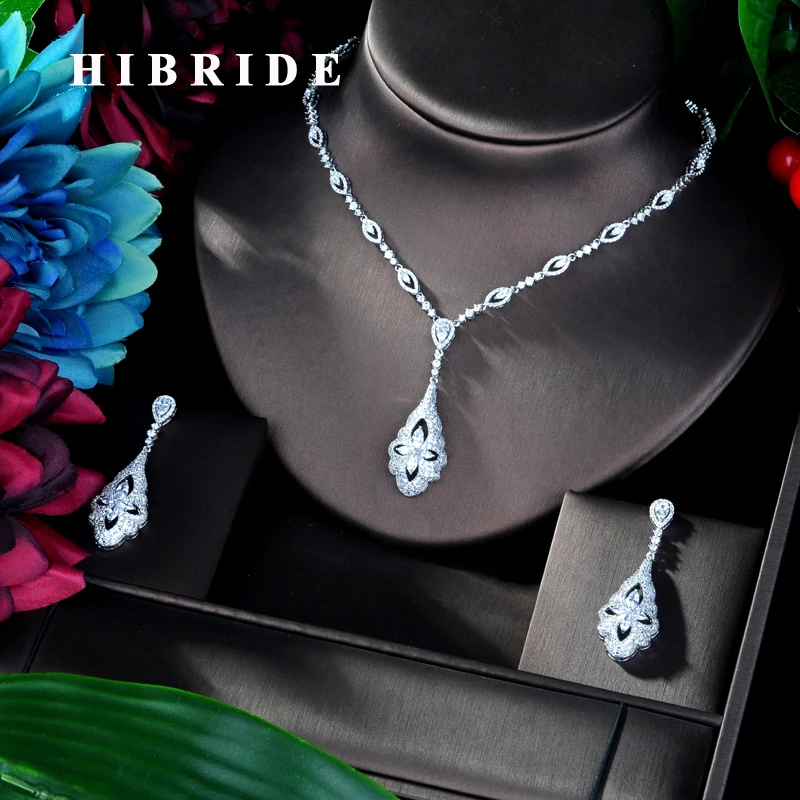 HIBRIDE Luxury White gold Color Small Cubic Zircon Pendant Women Jewelry Set For Bridal Party Accessories Jewelry Gifts N-931
HIBRIDE Luxury White gold Color Small Cubic Zircon Pendant Women Jewelry Set For Bridal Party Accessories Jewelry Gifts N-931