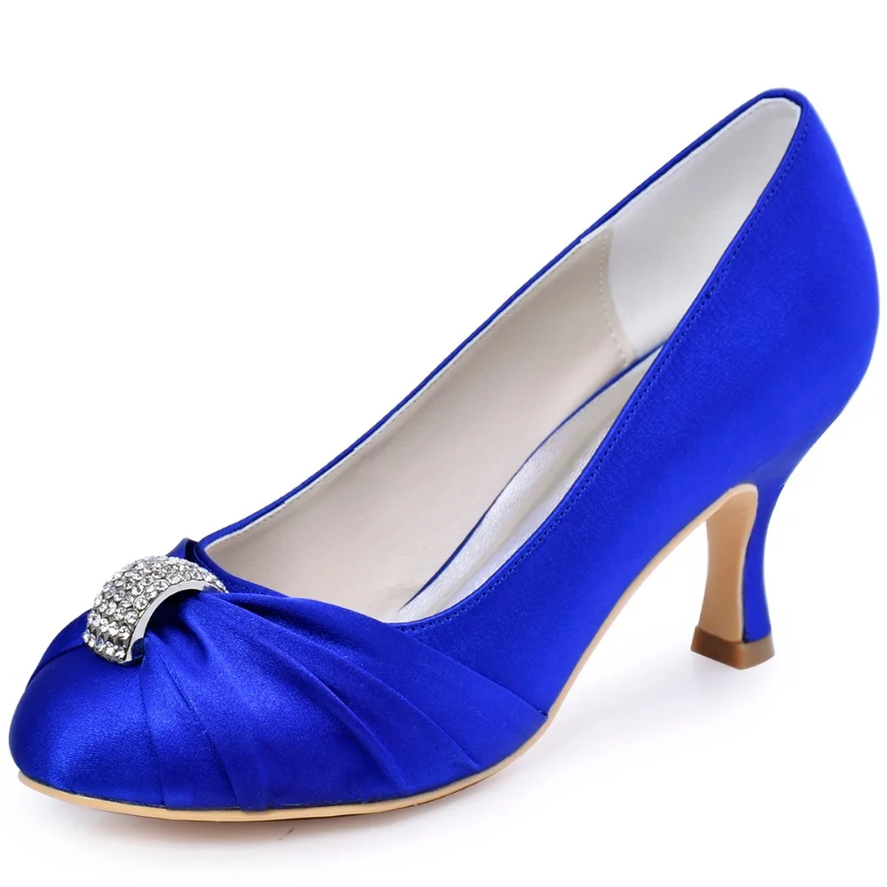 Women Bride Ladies Bridesmaids Closed Toe Spool Low Heel Rhinestone Satin HC1526 Blue Wedding Evening Party Shoes
Women Bride Ladies Bridesmaids Closed Toe Spool Low Heel Rhinestone Satin HC1526 Blue Wedding Evening Party Shoes