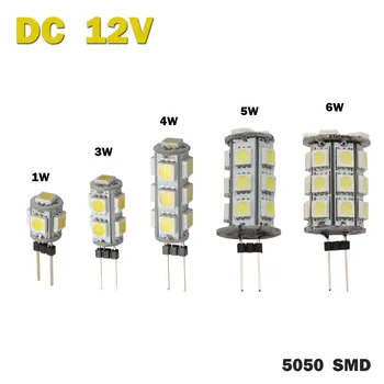 

DC 12V G4 1W 3W 4W 5W 6W LED Light Bulb Lamp 5 9 13 18 27 leds 5050 SMD 12V Free Shipping