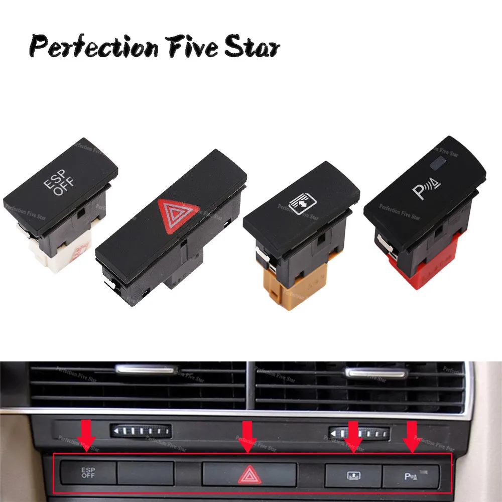 PDC Parking Assistant /ESP Switch/Emergency Hazard Light Lamp Warning Flash /Electric Rear Shade Sunshade Roller Button Switch
PDC Parking Assistant /ESP Switch/Emergency Hazard Light Lamp Warning Flash /Electric Rear Shade Sunshade Roller Button Switch