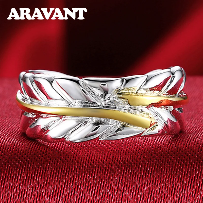 925 Silver Rings For Women Feather Open Adjustable Finger Rings Fashion Wedding Silver Jewelry
925 Silver Rings For Women Feather Open Adjustable Finger Rings Fashion Wedding Silver Jewelry