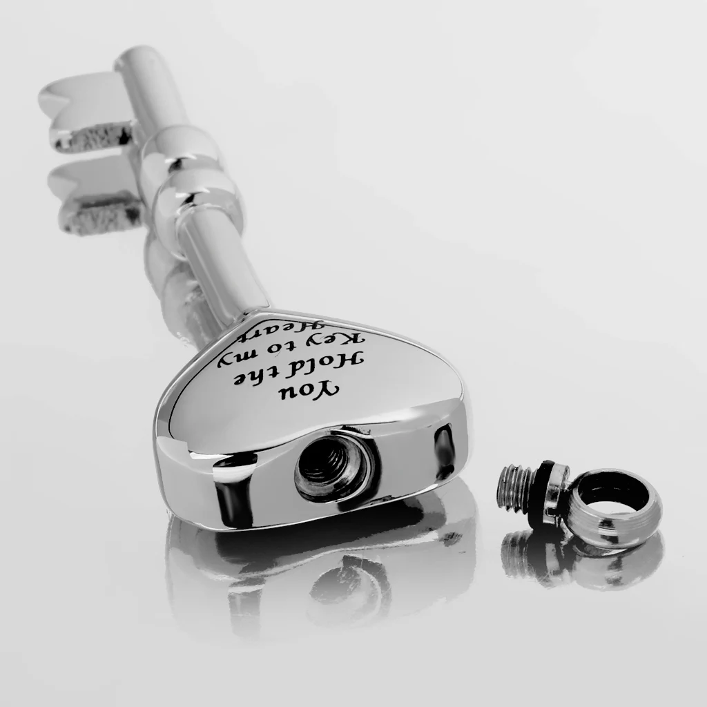 You Hold the Key to My Heart Carved Pet Dog Cat Cremation Urn Ash Holder Pendant Jewelry Waterproof Stainless Steel Made