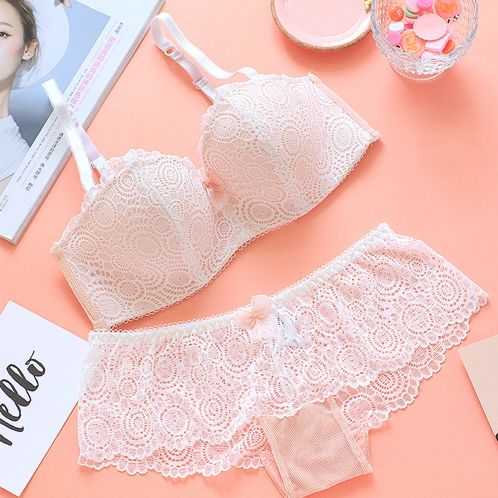 New Beautiful Girl Ladies Bra Brief Sets Unlined Push Up Wire Free Lace Sexy Lingerie For Women Gift Items
New Beautiful Girl Ladies Bra Brief Sets Unlined Push Up Wire Free Lace Sexy Lingerie For Women Gift Items