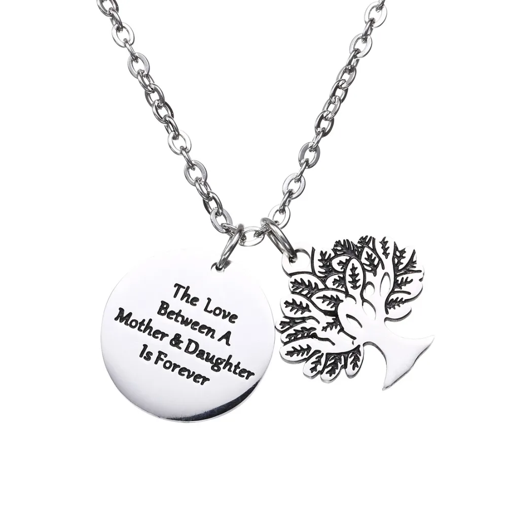 Mother's Day Gift Mommy Daughter Necklace Stainless Steel Life Tree Love Mom Necklaces & Pendants For Women Jewelry Collier
Mother's Day Gift Mommy Daughter Necklace Stainless Steel Life Tree Love Mom Necklaces & Pendants For Women Jewelry Collier