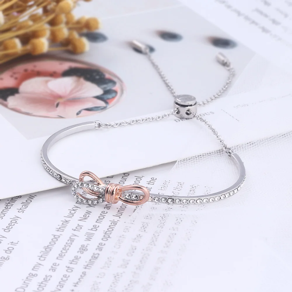 New Silver Color Alloy material Bowknot Bracelet For Women fashion Brief Silver Plated Jewelry Valentines Gift Adjustable
New Silver Color Alloy material Bowknot Bracelet For Women fashion Brief Silver Plated Jewelry Valentines Gift Adjustable