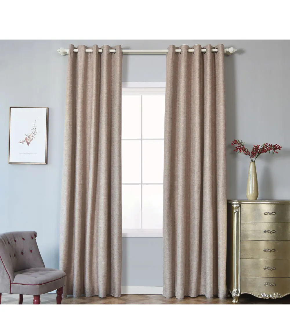 ZG090 LOZUJOJU Full shading solid color curtains for living room windows simple design bedroom thick fabric all match curtains elegant (10)