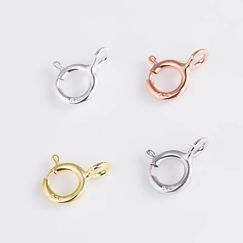 5pcs 100% 925 Sterling Silver Spring Clasps 5mm 4 Colors Neckalce/Bracelets Connector Spring Hooks Components DIY Jewelry Making
5pcs 100% 925 Sterling Silver Spring Clasps 5mm 4 Colors Neckalce/Bracelets Connector Spring Hooks Components DIY Jewelry Making