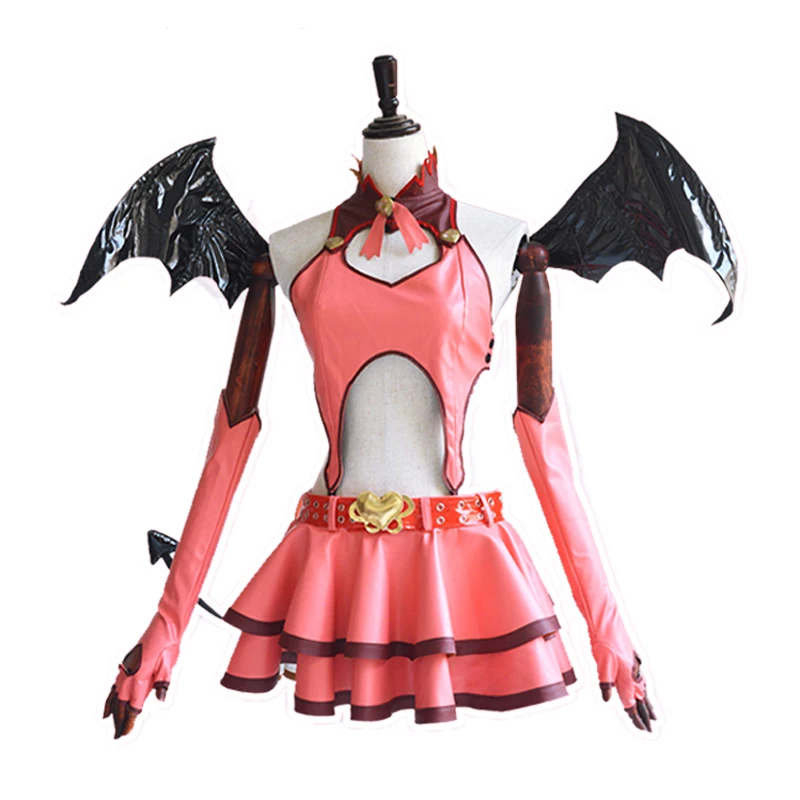 VOCALOID/V Hatsune Miku cosplay costume heart Hunter little devil dress with wings full set uniform Halloween Carnival Anime cos
VOCALOID/V Hatsune Miku cosplay costume heart Hunter little devil dress with wings full set uniform Halloween Carnival Anime cos