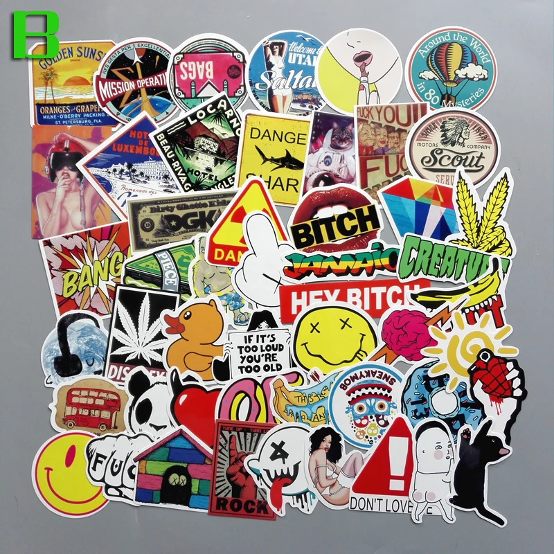 NEW 50pcs mixed laptop snowboard luggage jdm brand sticker bomb motorcycle doodle vinyl car decal stickers
NEW 50pcs mixed laptop snowboard luggage jdm brand sticker bomb motorcycle doodle vinyl car decal stickers