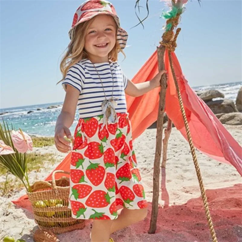 Jumping meters striped brand dresses girls summer clothing strawberry printed hot selling children clothes party kids dress girl
Jumping meters striped brand dresses girls summer clothing strawberry printed hot selling children clothes party kids dress girl