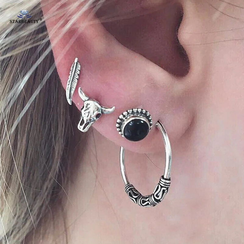 Starbeauty 4pcs/lot Bull Head Leaf Ear Fake Piercing Helix Piercing Tragus Black Stone Fake Nose Ring Pircing Earrings Jewelry
Starbeauty 4pcs/lot Bull Head Leaf Ear Fake Piercing Helix Piercing Tragus Black Stone Fake Nose Ring Pircing Earrings Jewelry