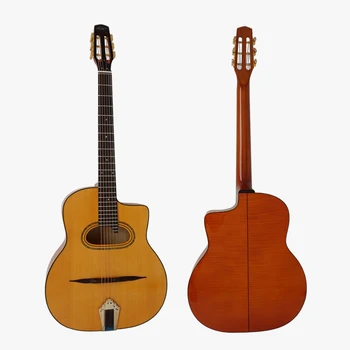 Aiersi Brand Figured Maple Grande Bouche Semler Django Manouche Acoustic Gypsy Jazz Guitar Free case and shipment
Aiersi Brand Figured Maple Grande Bouche Semler Django Manouche Acoustic Gypsy Jazz Guitar Free case and shipment