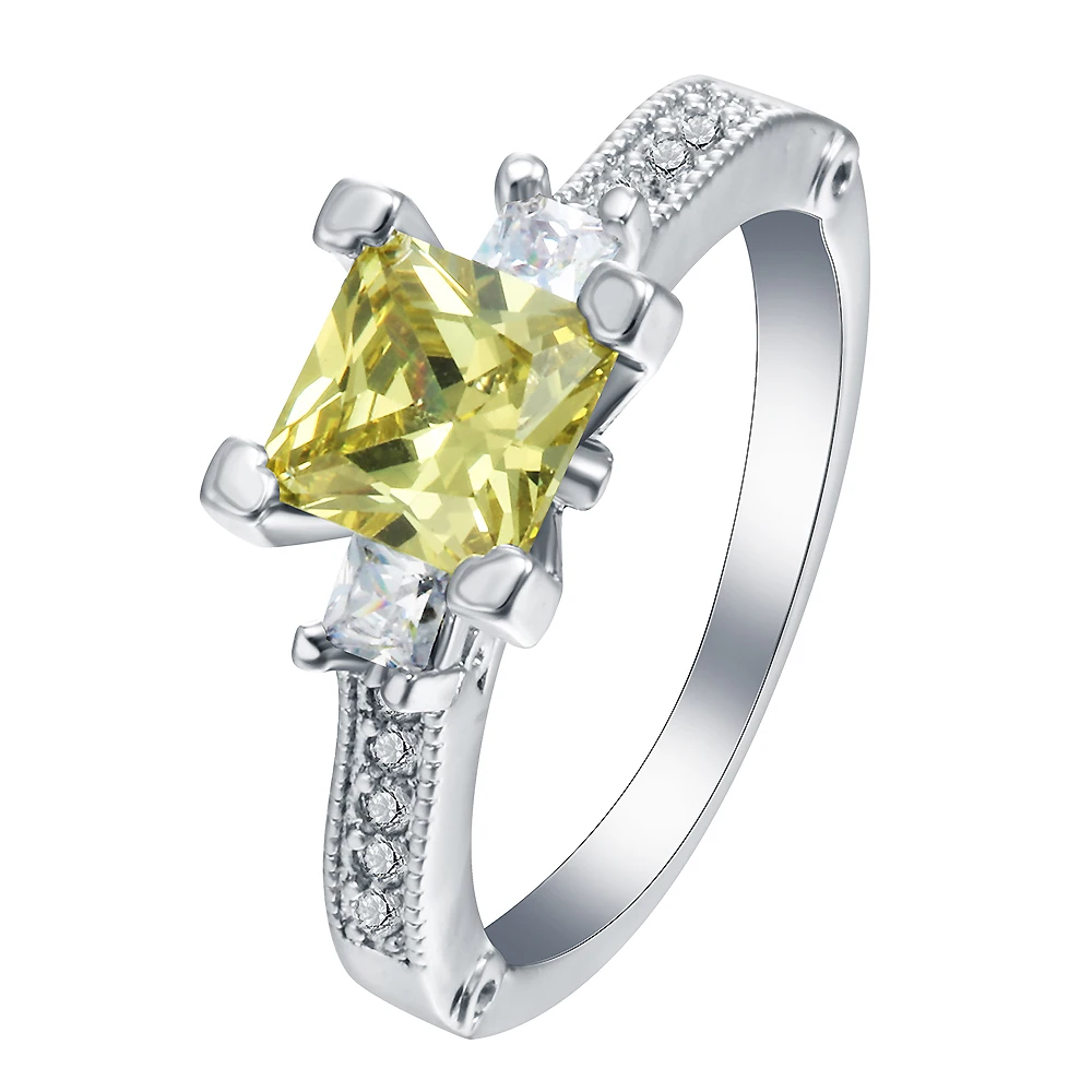 Engagement Square Yellow Stone Rings for Women silver plated Wedding Ring Vintage Cubic Zirconia Full Stone CZ Fashion Jewelry
Engagement Square Yellow Stone Rings for Women silver plated Wedding Ring Vintage Cubic Zirconia Full Stone CZ Fashion Jewelry