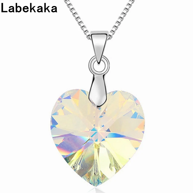 Labekaka Crystal From Swarovski Heart Necklace Pendants Trendy Simple Fashion Statement Collar Jewelry Women
Labekaka Crystal From Swarovski Heart Necklace Pendants Trendy Simple Fashion Statement Collar Jewelry Women