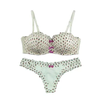 Women Bra And Panties Set White Color Printing Flower Girls Bra Set Have 36B/38B
Women Bra And Panties Set White Color Printing Flower Girls Bra Set Have 36B/38B