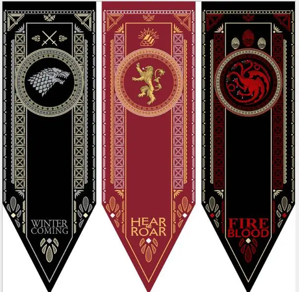 Costume props Game Of Thrones Banner Flag House Stark Targaryen Lannister Flag Winter is coming Fire Blood Hear me Roar
Costume props Game Of Thrones Banner Flag House Stark Targaryen Lannister Flag Winter is coming Fire Blood Hear me Roar