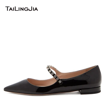 New Flat Black Shoes for Women Shiny Crystal Flats Pointed Toe Large Size Ladies Retro Spring Autumn Flat Shoes Free Shipping
New Flat Black Shoes for Women Shiny Crystal Flats Pointed Toe Large Size Ladies Retro Spring Autumn Flat Shoes Free Shipping