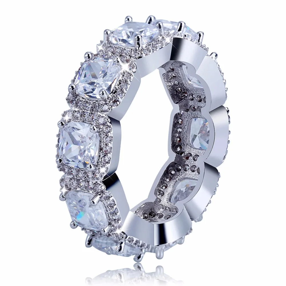Hip Hop Bling Ice Out 1 Row Cubic Zirconia Rings Silver Color Brass Rings for Men Women Jewelry Size 7-11 Drop Shipping
Hip Hop Bling Ice Out 1 Row Cubic Zirconia Rings Silver Color Brass Rings for Men Women Jewelry Size 7-11 Drop Shipping