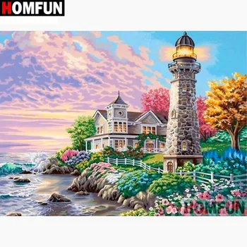 HOMFUN Full Square/Round Drill 5D DIY Diamond Painting "Seaside lighthouse"3D Diamond Embroidery Cross Stitch Home Decor A19958
HOMFUN Full Square/Round Drill 5D DIY Diamond Painting "Seaside lighthouse"3D Diamond Embroidery Cross Stitch Home Decor A19958