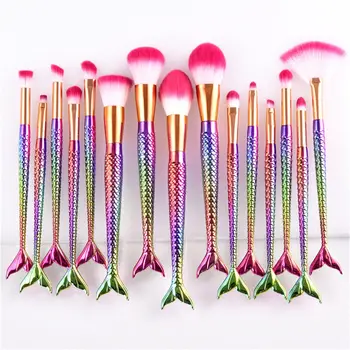 

1PC Pro Mermaid Fishtail Eyeshadow Contour Foundation Concealer Makeup Brushes Blush Powder Eye Beauty Make up Tools Kit