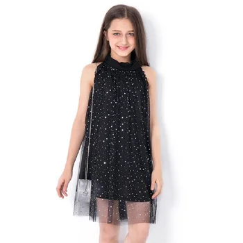 Kids Dresses for Girls Summer Dress Sequined Teen Casual Clothes Black Princess Party Dress Fashion for Teenage Children 6-14Y
Kids Dresses for Girls Summer Dress Sequined Teen Casual Clothes Black Princess Party Dress Fashion for Teenage Children 6-14Y