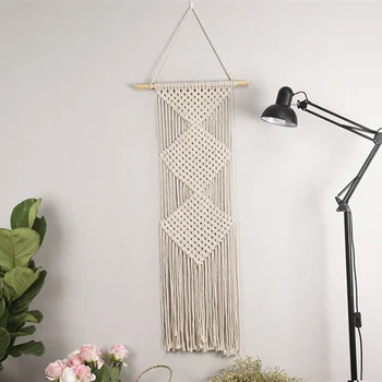 40 Cm X 125 Cm Macrame Wall Art Handmade Cotton Wall Hanging Tapestry with Bohemia Home Wedding Garden Party Decoration
40 Cm X 125 Cm Macrame Wall Art Handmade Cotton Wall Hanging Tapestry with Bohemia Home Wedding Garden Party Decoration