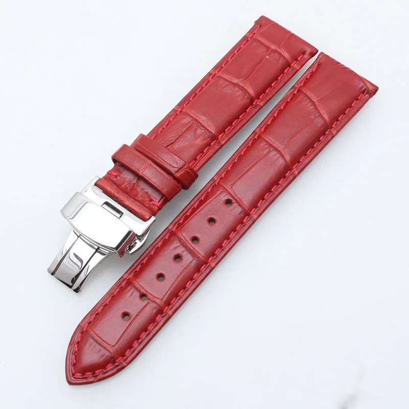 Genuine Leather Calfskin Butterfly Buckle Red Strap High quality Woman universal watch band Waterproof 14mm 16mm 18mm Free tools
Genuine Leather Calfskin Butterfly Buckle Red Strap High quality Woman universal watch band Waterproof 14mm 16mm 18mm Free tools