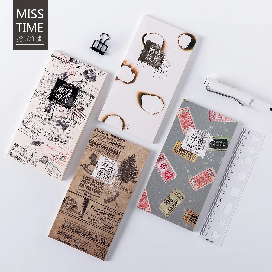 30Sheets/pack Retro Life Series Note Paper With 1pc of Ruler Planner Portable Traveler's Memo Notepad Pad DIY Memo Notes
30Sheets/pack Retro Life Series Note Paper With 1pc of Ruler Planner Portable Traveler's Memo Notepad Pad DIY Memo Notes