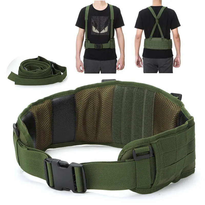 Airsoft Tactical Waist Padded Belt w/ H-shaped Suspender Durable Nylon Molle Hunting Shooting Adjustable Waist Bearing Belt Band
Airsoft Tactical Waist Padded Belt w/ H-shaped Suspender Durable Nylon Molle Hunting Shooting Adjustable Waist Bearing Belt Band