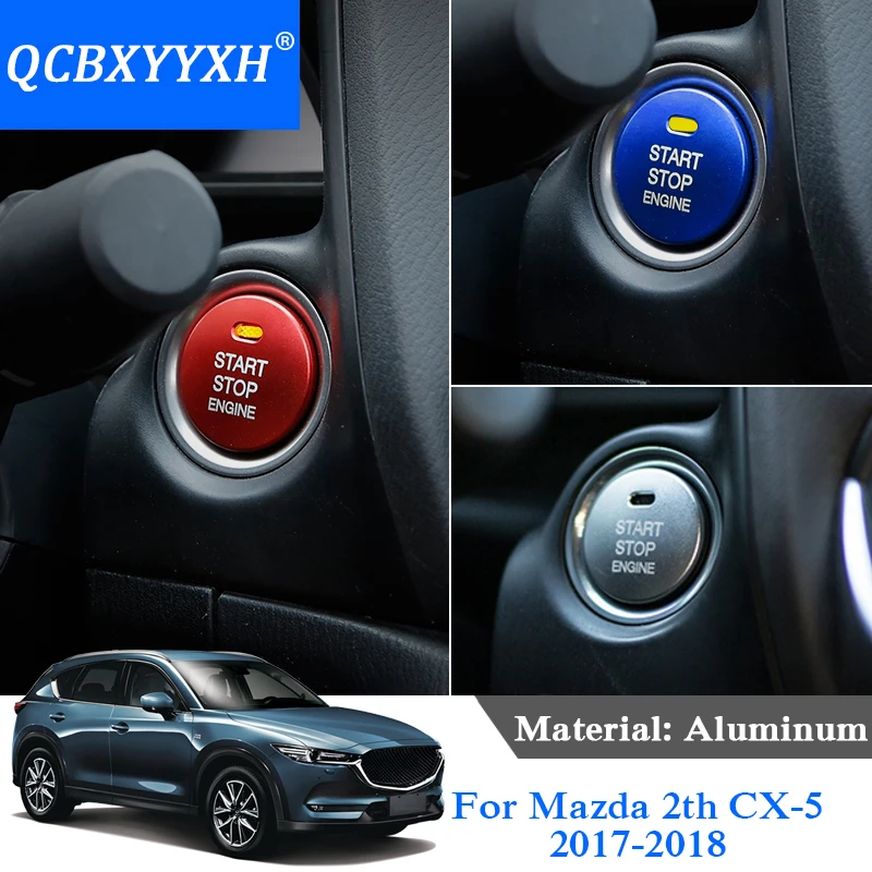 QCBXYYXH Car Styling 5 Colors Aluminum Internal Ignition Switch Cover For Mazda CX-3 CX-5 CX-8 CX-9 Atenza Axela Accessories | Автомобили