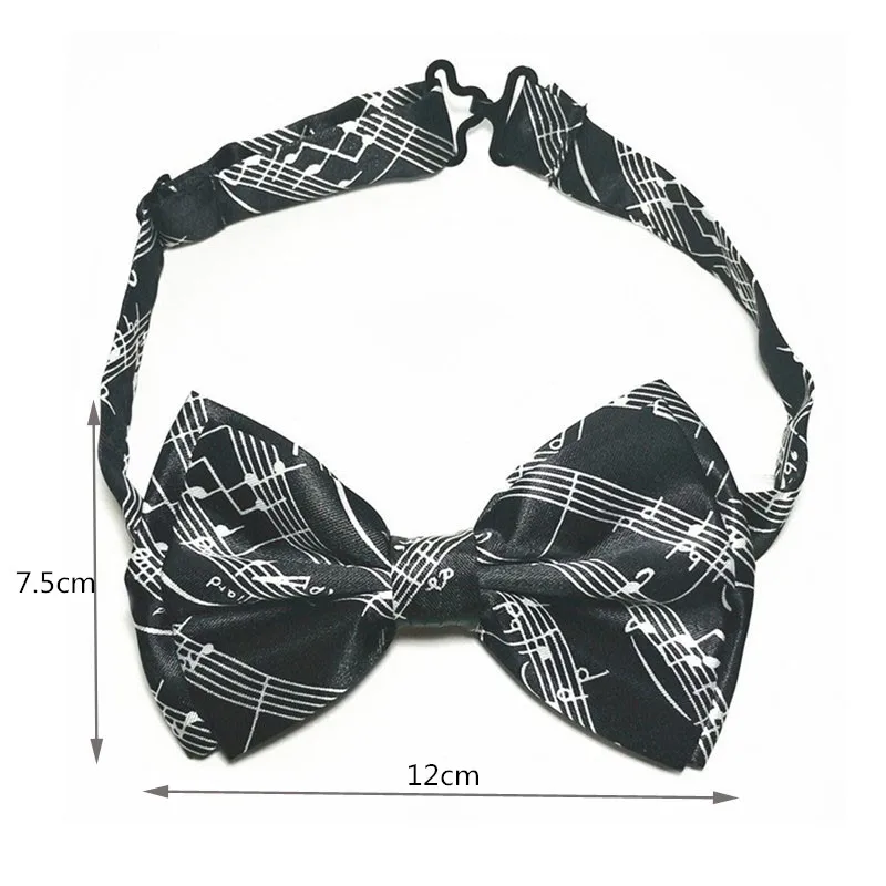 12*7.5 cm Black White Music Score Printed Women Men's Unisex Bow Tie Adjustable Butterfly Tie match shirt for wedding LJ005
12*7.5 cm Black White Music Score Printed Women Men's Unisex Bow Tie Adjustable Butterfly Tie match shirt for wedding LJ005