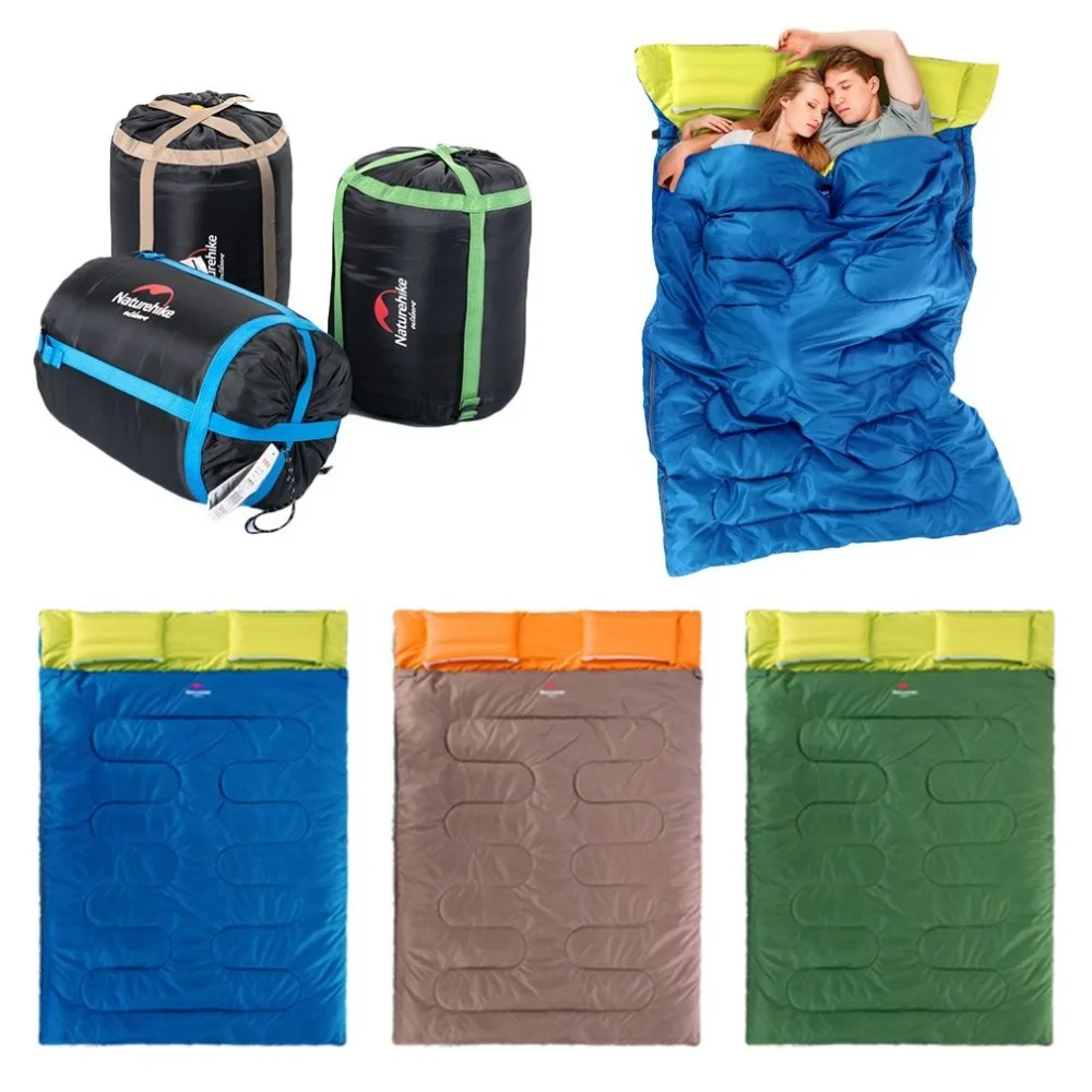 Outdoor Camping Winter Sleeping Bag With 2 Pillows Storage Sack Double Sleeping Beds For 2 Persons Universal Travel Accessories
Outdoor Camping Winter Sleeping Bag With 2 Pillows Storage Sack Double Sleeping Beds For 2 Persons Universal Travel Accessories