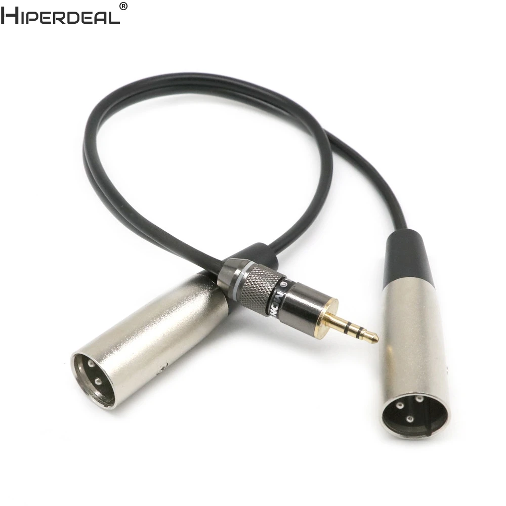 HIPERDEAL 3.5mm 1/8 Stereo Mini Plug Jack to Dual XLR Male Stereo Breakout Cable Cord Oct27 HW
HIPERDEAL 3.5mm 1/8 Stereo Mini Plug Jack to Dual XLR Male Stereo Breakout Cable Cord Oct27 HW