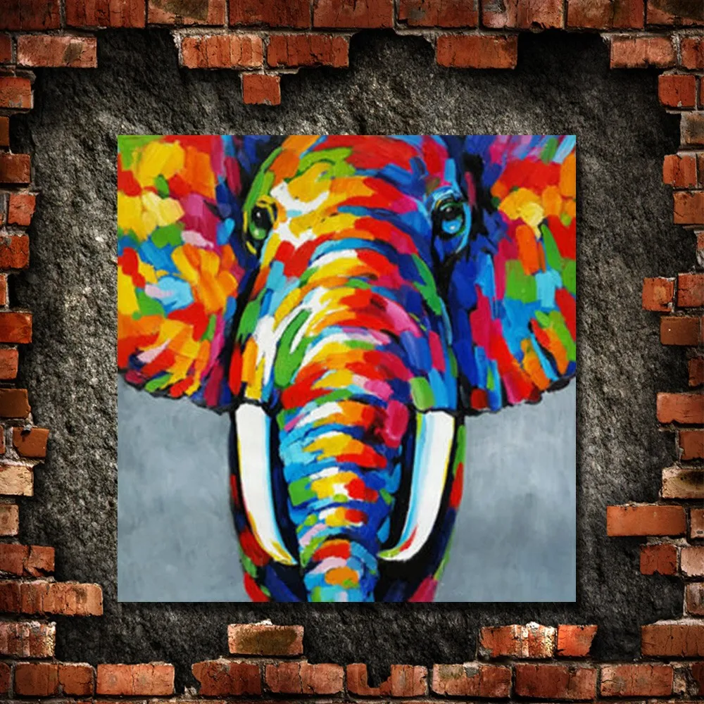 Colorful Elephant No framed or With framed Modern Wall Painting for Living Room Decor High Quality Cheap Oil Painting
Colorful Elephant No framed or With framed Modern Wall Painting for Living Room Decor High Quality Cheap Oil Painting