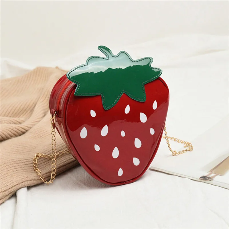 New Designer Cute Strawberry Design Shoulder Bag Fashion Women Fruit Chain Purse Bag Girls Purse Gift Bags Bolsa Feminina #40
New Designer Cute Strawberry Design Shoulder Bag Fashion Women Fruit Chain Purse Bag Girls Purse Gift Bags Bolsa Feminina #40