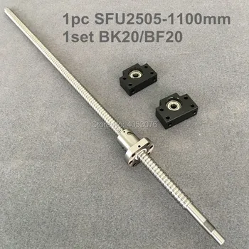 Ball screw SFU / RM 2505- 1100mm ballscrew with end machined + 2505 Ballnut + BK/BF20 End support for CNC parts
Ball screw SFU / RM 2505- 1100mm ballscrew with end machined + 2505 Ballnut + BK/BF20 End support for CNC parts