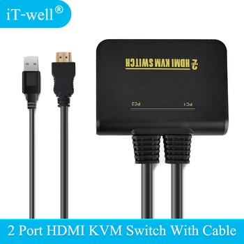 IT-well 2 Port usb Kvm hdmi Switch USB 2.0 hdmi KVM Converter Switcher Audio Video Kabel Fr Monitor Computer Tastatur Maus
IT-well 2 Port usb Kvm hdmi Switch USB 2.0 hdmi KVM Converter Switcher Audio Video Kabel Fr Monitor Computer Tastatur Maus
