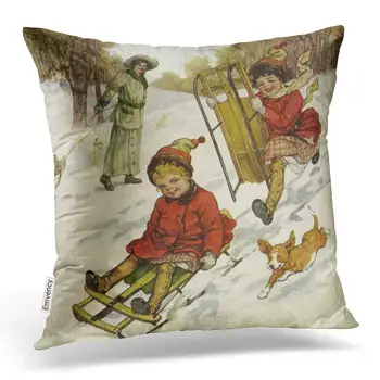Throw Pillow Case Dec Christmas Vintage Christmas Victorian Children Sledding Dog Throw Pillow Case Cover Case Pillowcases
Throw Pillow Case Dec Christmas Vintage Christmas Victorian Children Sledding Dog Throw Pillow Case Cover Case Pillowcases