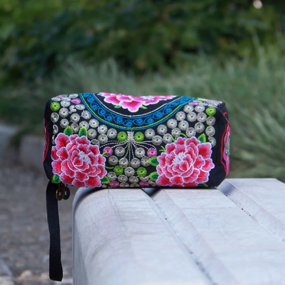 FashionTrendy Coin Purse Card LeatherWomen Ethnic Handmade Embroidered Wristlet Clutch Bag Vintage Wallet Money | Багаж и сумки